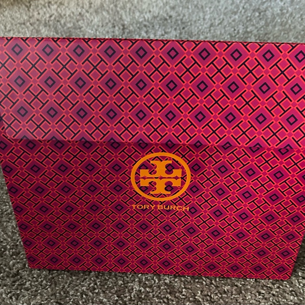 Tory Burch Large Logo Gift Bag Pouch with Velcro Closure. Size 12 X 10.5 X 5.